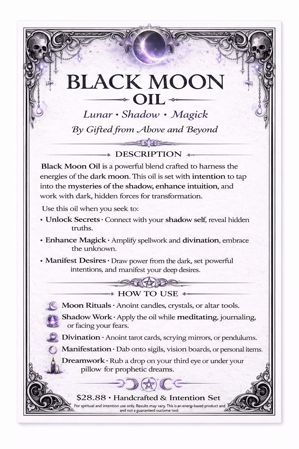 Black Moon oil 2025