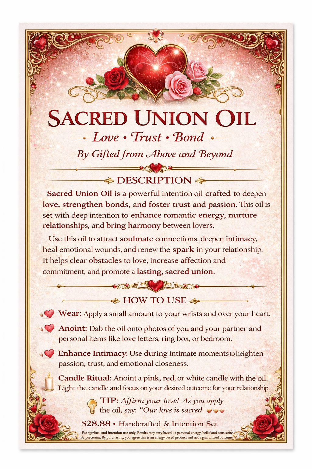 Sacred union oil