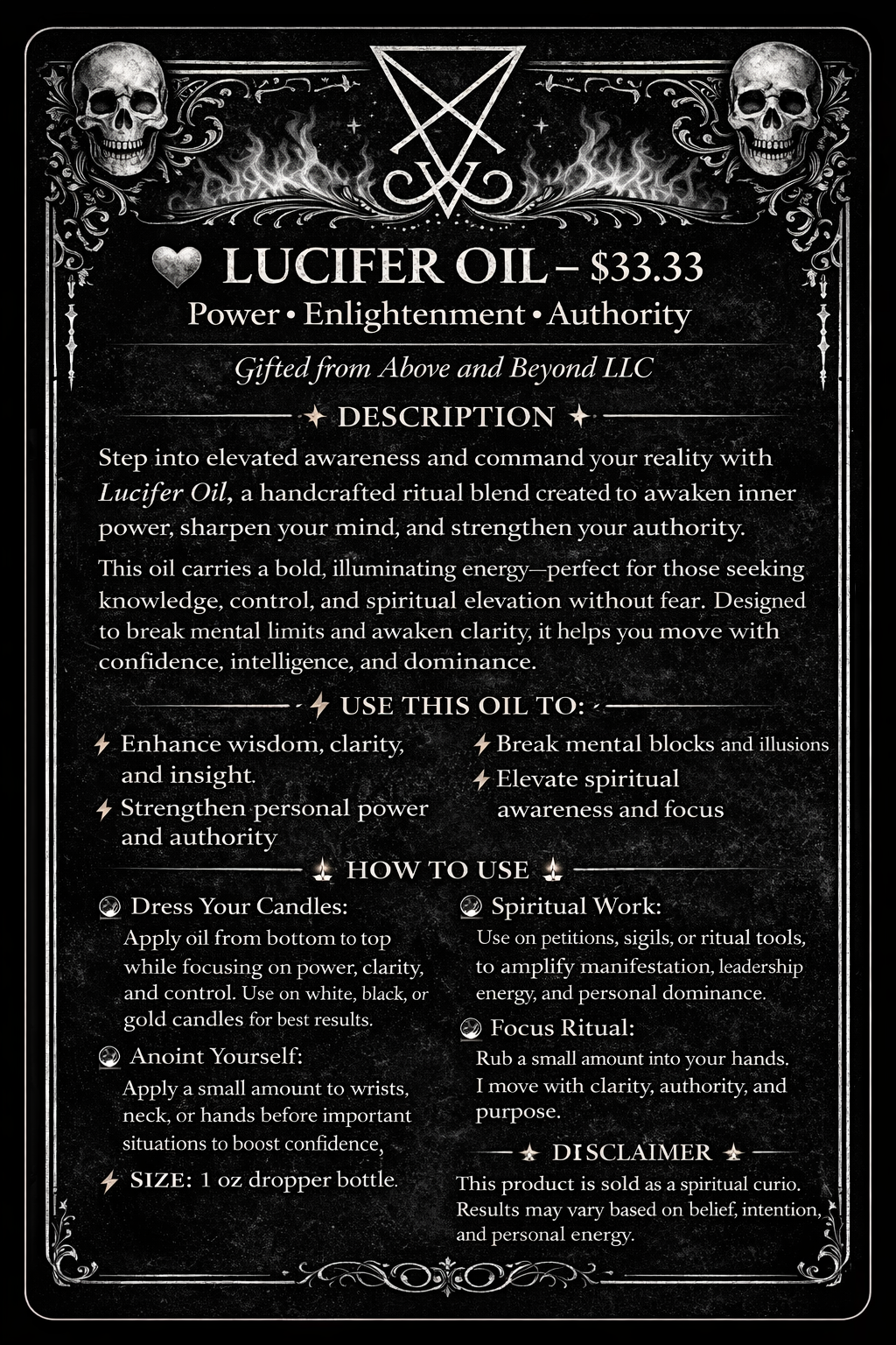Lucifer oil