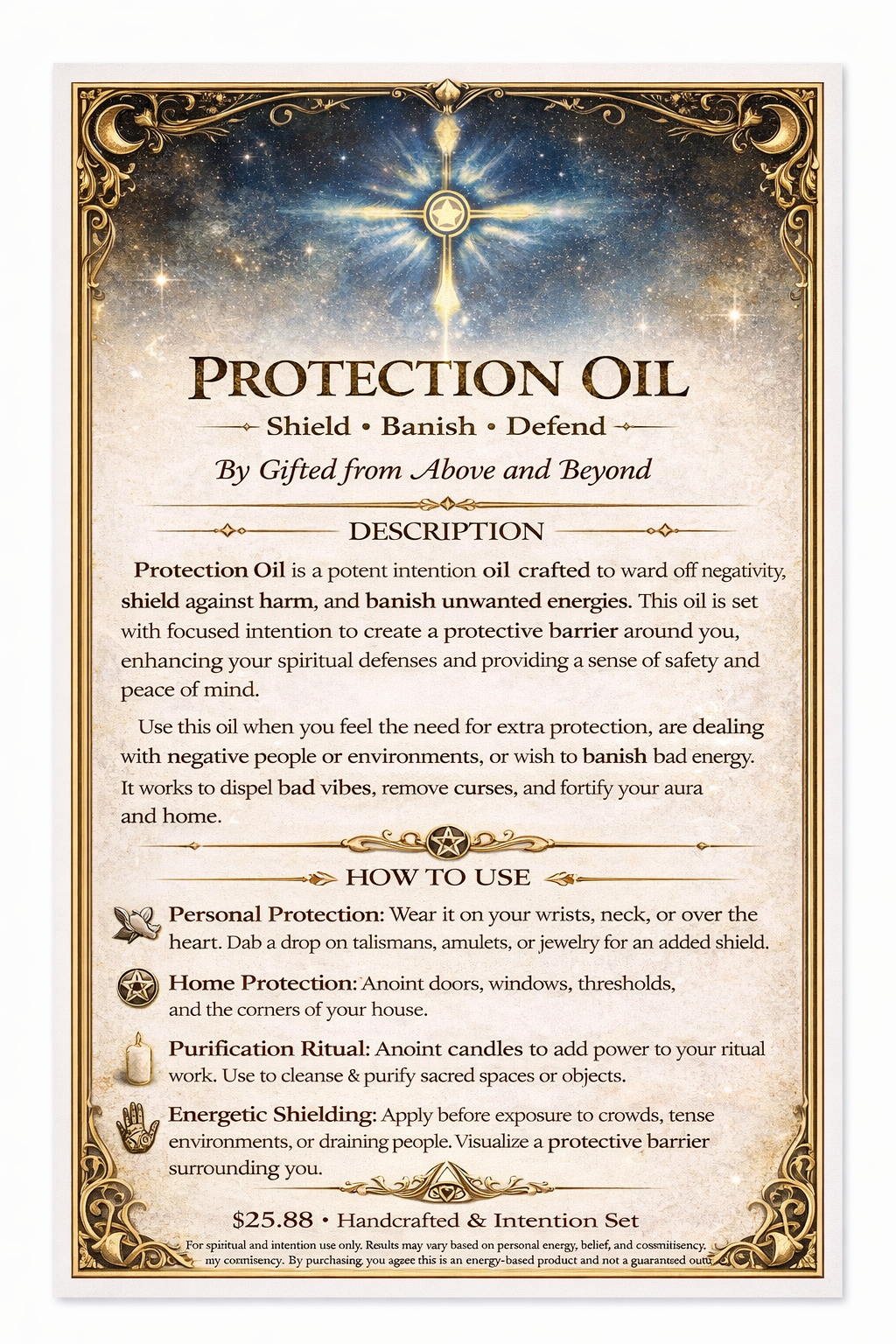 Protection oil