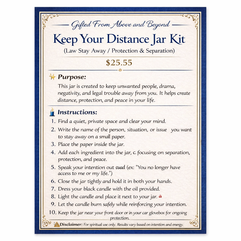Intention jar kit law stay away