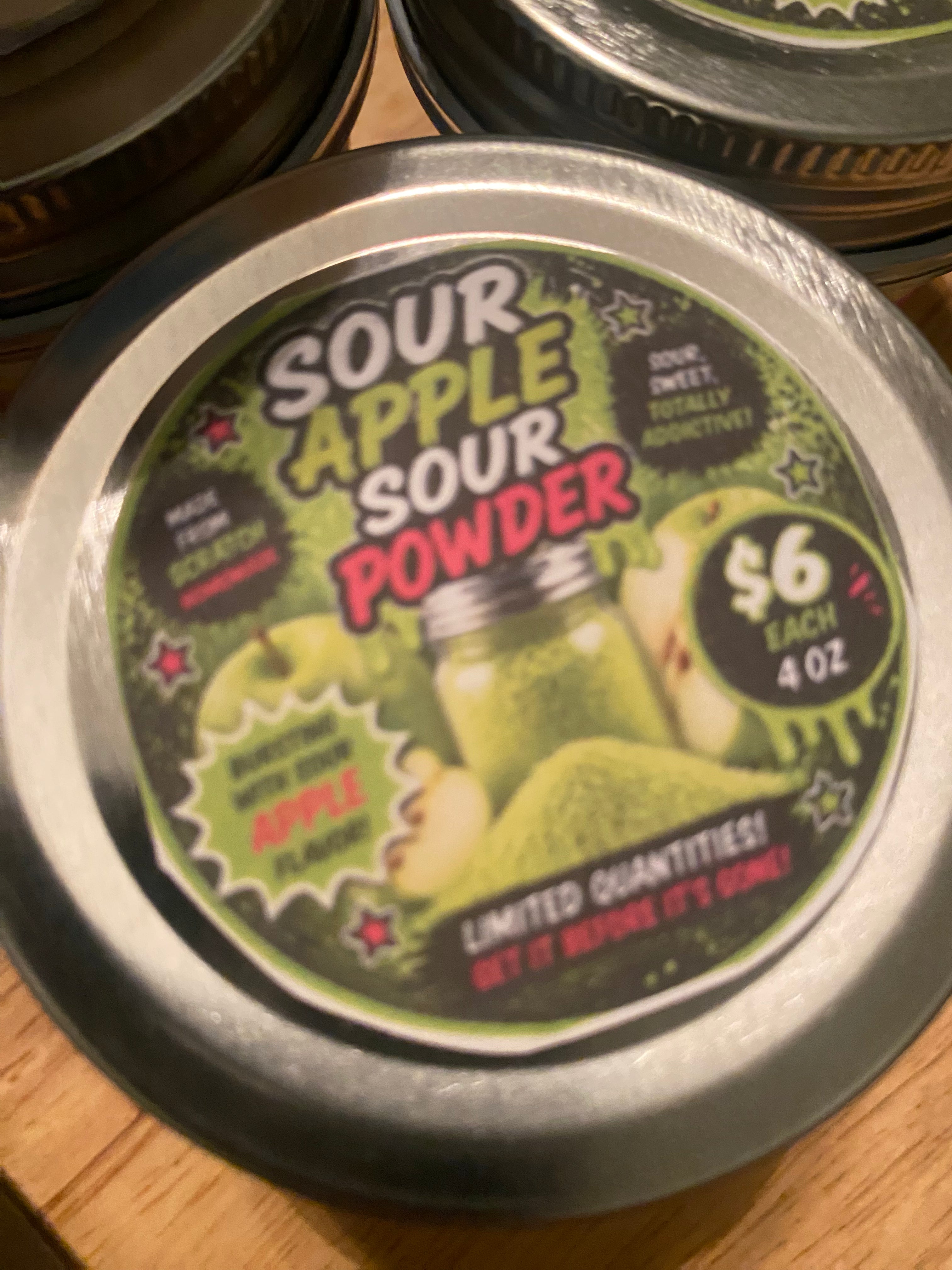 Candy powder sour apple